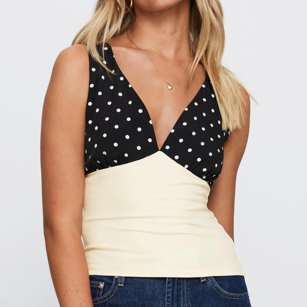 PRINCESS POLLY Polka Dot Tank Top